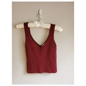 Crop sweater tank top